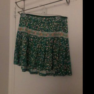 Diane von Furstenberg Pleated Silk Mini Skirt Sz 6